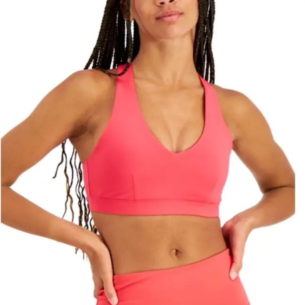 (B10) ID Ideology Women’s Match set sports bra, hot pink, size large, NWT